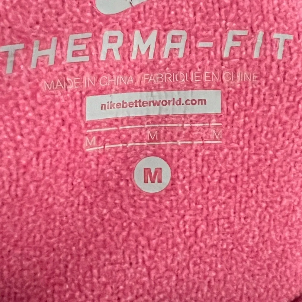 NIKE Pink pullover hoodie with a Nike swish. Size M Used condition - Picture 2 of 2